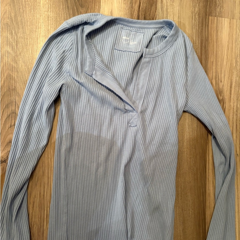 Aerie Light Blue Long Sleeve Tee